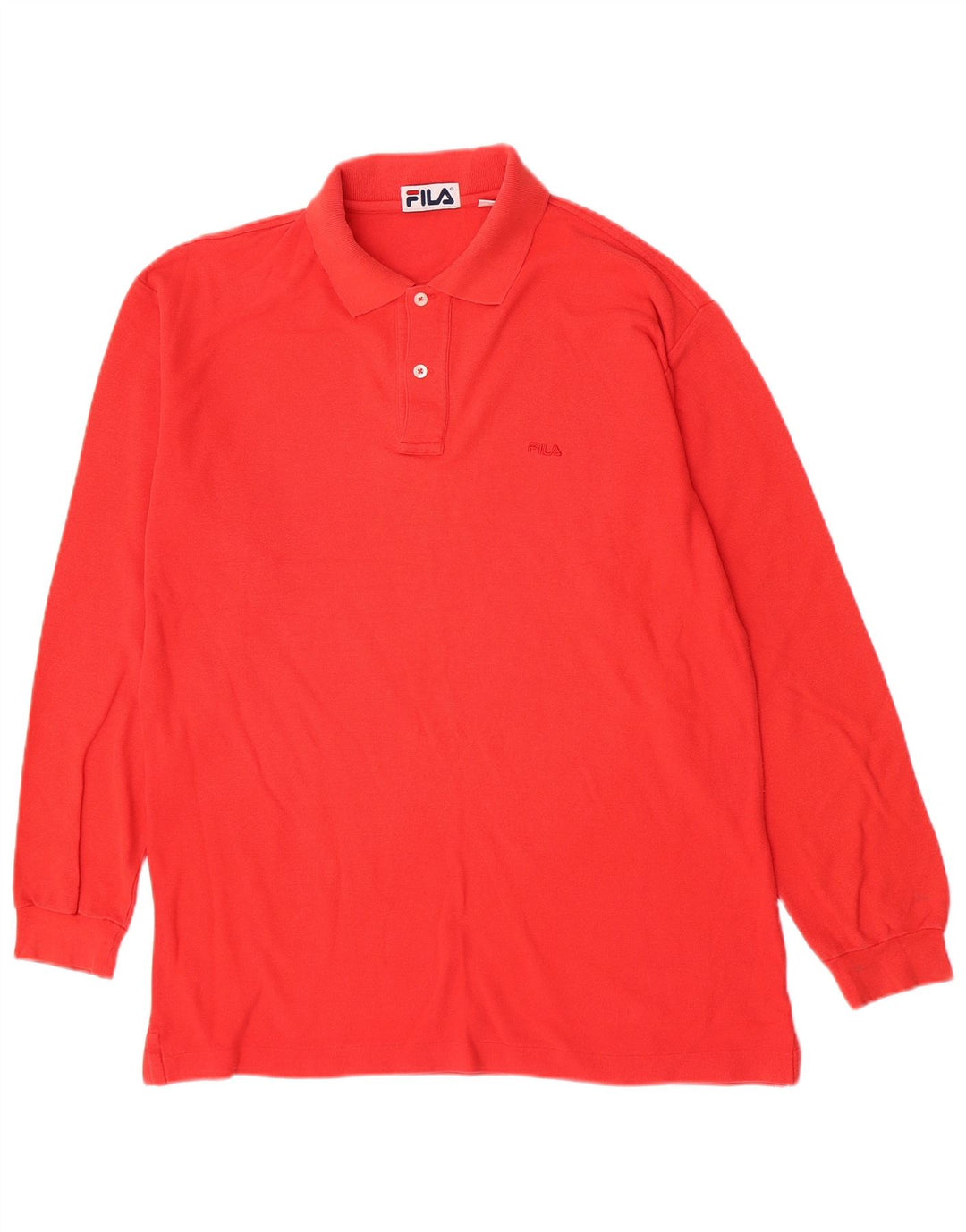 Fila Langærmet Polo Shirt til mænd IT 52 Stor rød bomuld