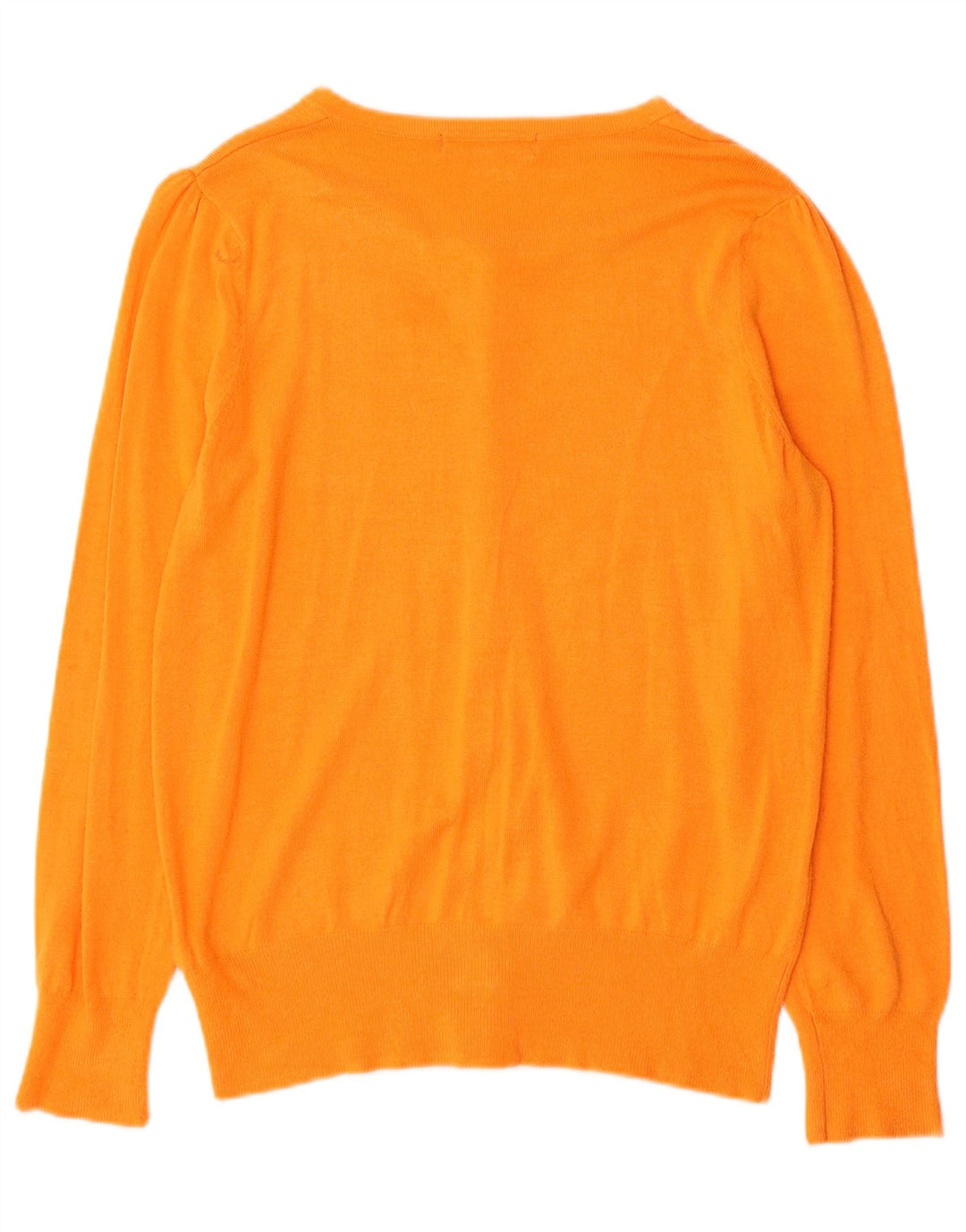 Marks & Spencer Dame Cardigan Sweater UK 12 Medium Orange Viscose