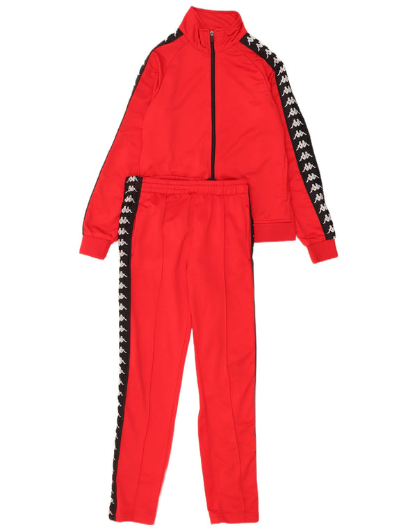 Kappa Womens Graphic Full Tracksuit UK 10 Small Red Colourblock Polyester