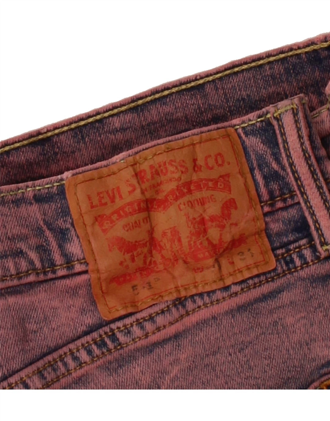 LEVI'S Womens Denim Skirt W36 XL  Pink Cotton Vintage Levi's and Second-Hand Levi's from Messina Hembry 
