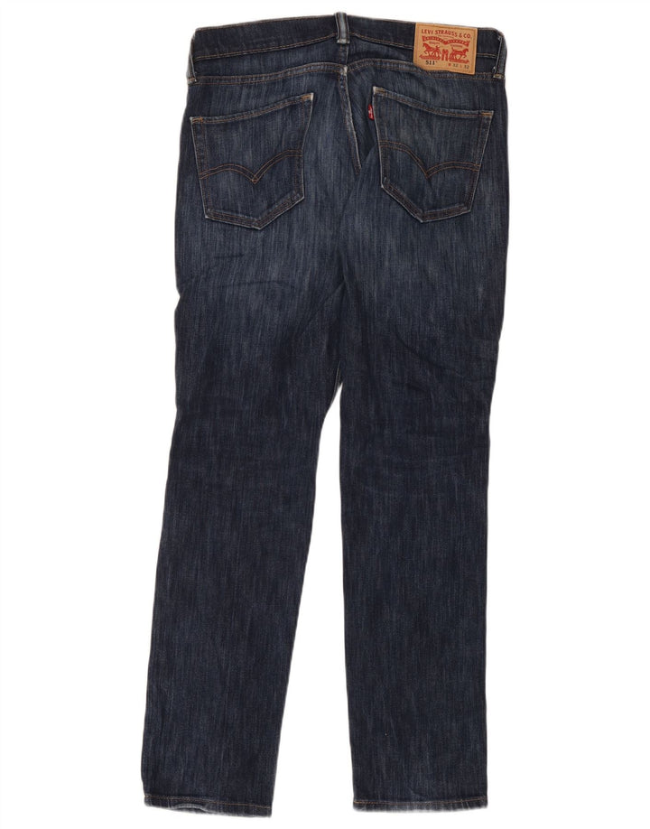 Levi's Herre 511 Slim Jeans W32 L32 Marineblå Bomuld