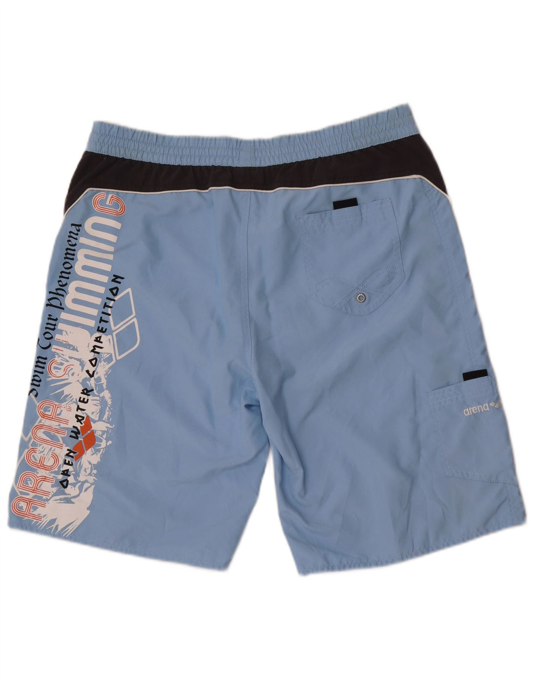 Arena Grafiske badeshorts til mænd store blå farveblok polyester