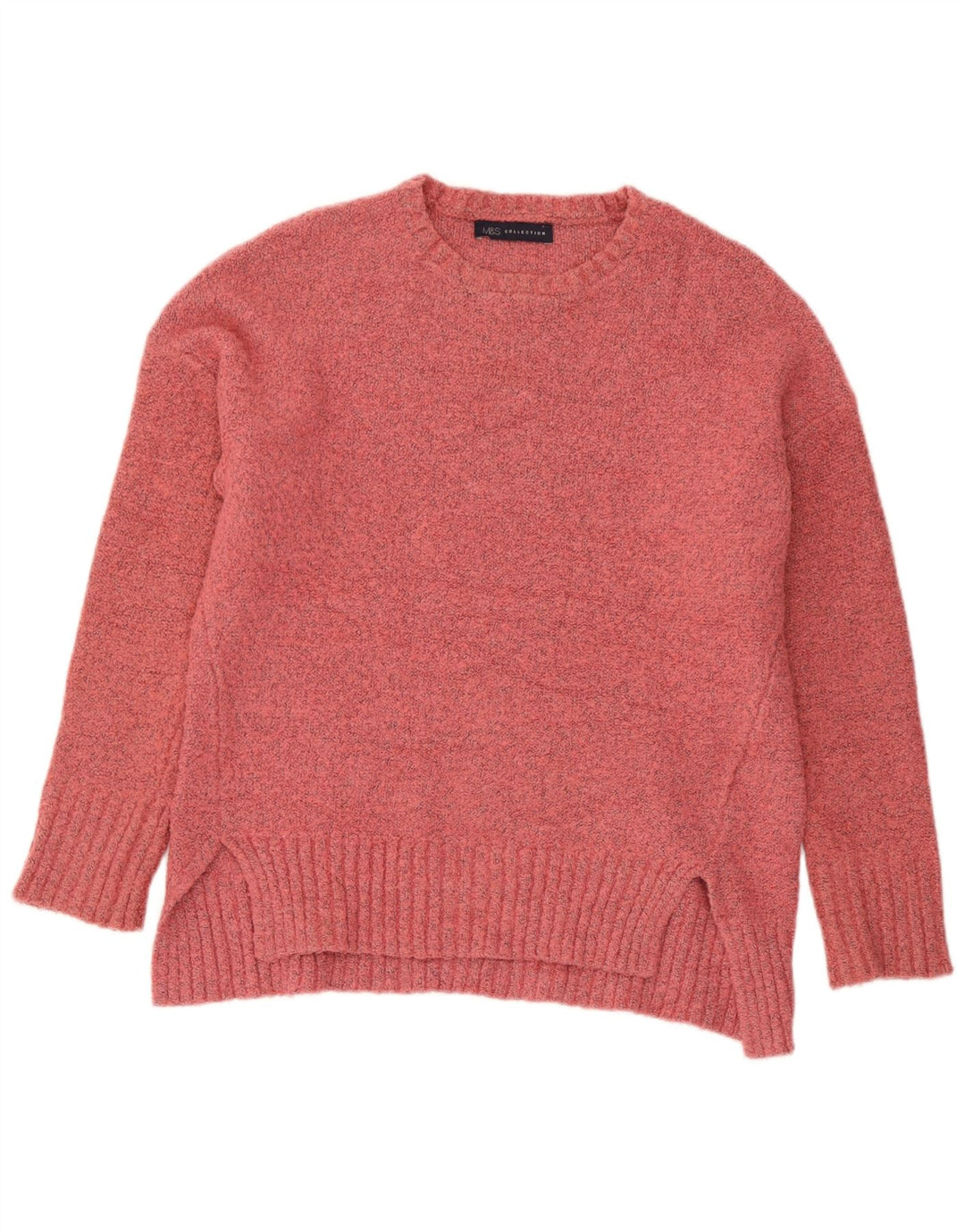 Marks & Spencer Dame Oversized Boat Neck Jumper Sweater UK 10 Small Pink