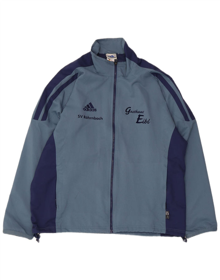 Adidas Herre Climalite Grafisk træningsdragt Topjakke UK 42/44 Stor Blå