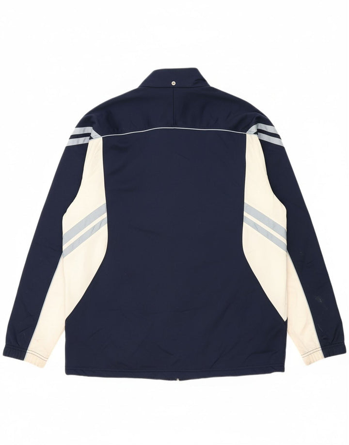 ASICS Mens Tracksuit Top Jacket XL Navy Blue Colourblock