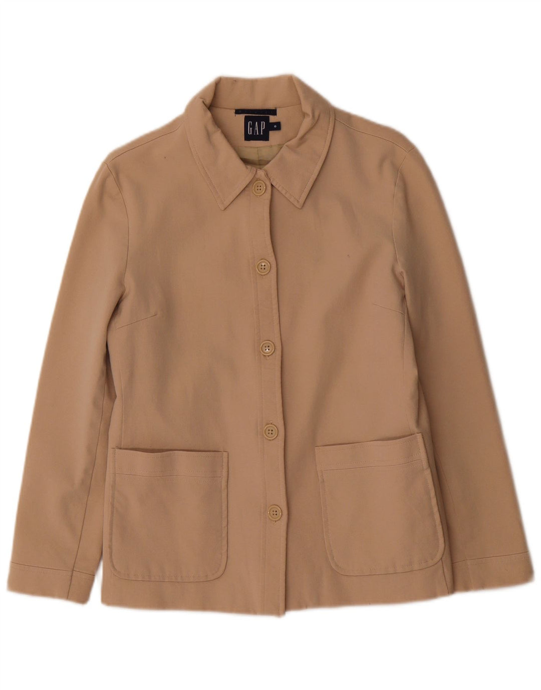 Gap Dame 5 Button Blazer Jacket UK 8 Small Beige Bomuld