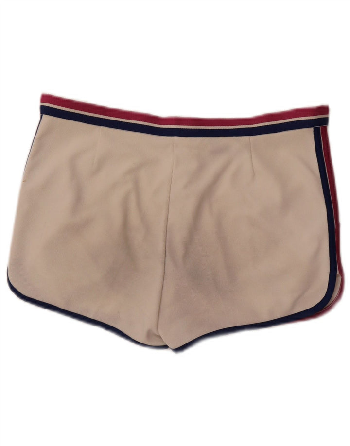 VINTAGE Womens Casual Shorts W32 Large White Polyester