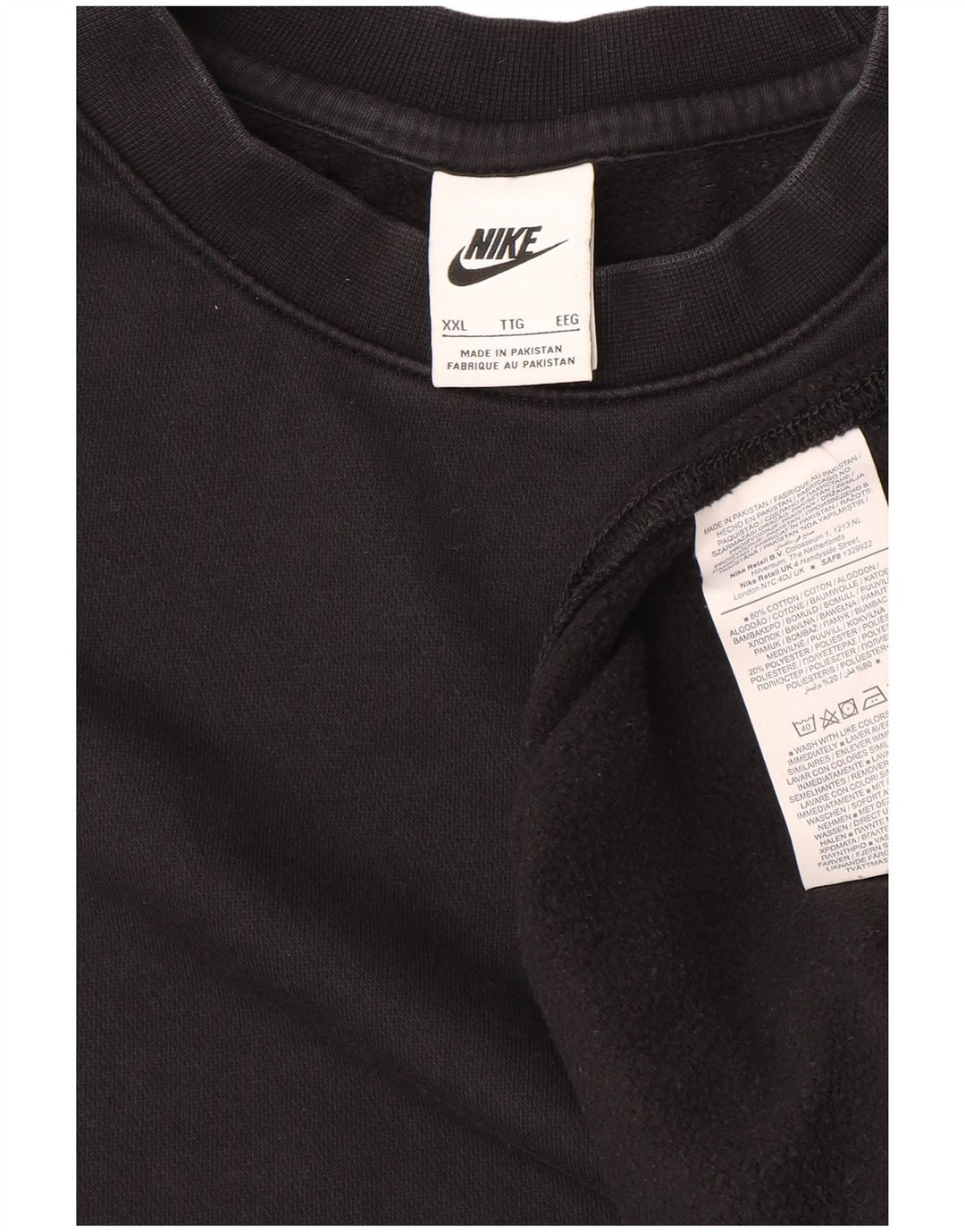 Nike Sweatshirt Jumper til mænd 2XL sort bomuld