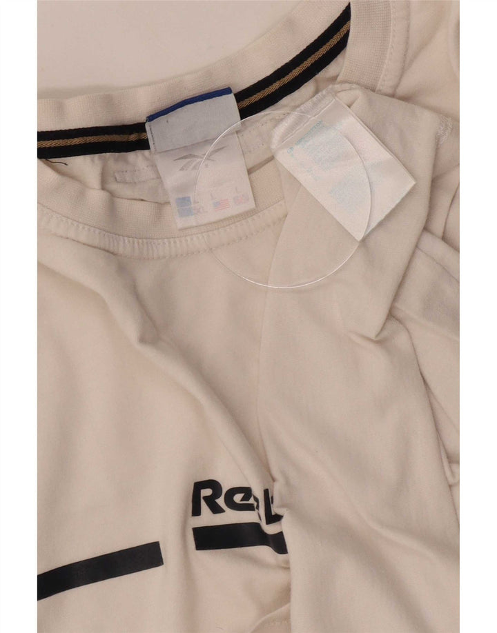 Reebok Herre grafisk T-shirt Top Stor hvid bomuld