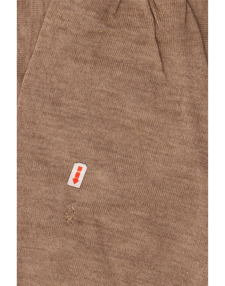 VINTAGE Mens V-Neck Jumper Sweater Small Beige Wool Vintage Vintage and Second-Hand Vintage from Messina Hembry 