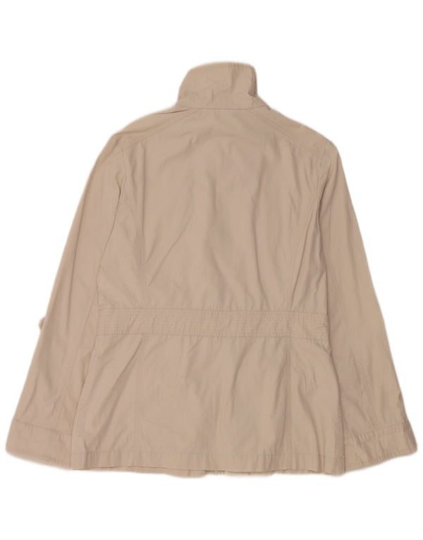 Marks & Spencer Womens Utility Jacket UK 10 Small Beige Cotton