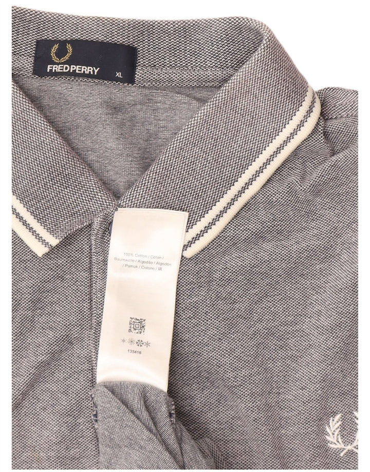 Fred Perry herre poloshirt XL grå bomuld