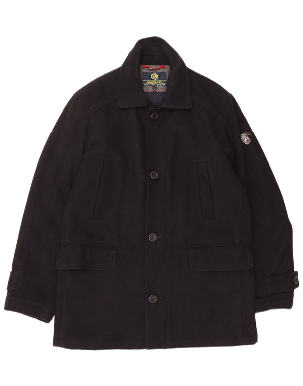 NAVIGARE Overfrakke til mænd UK 38 Medium Sort Uld