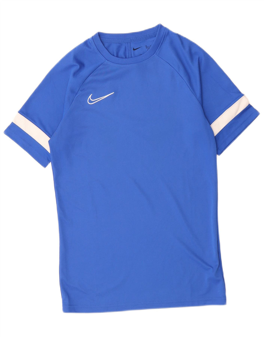 NIKE Herre Dri Fit T-Shirt Top Lille Blå Colourblock Polyester