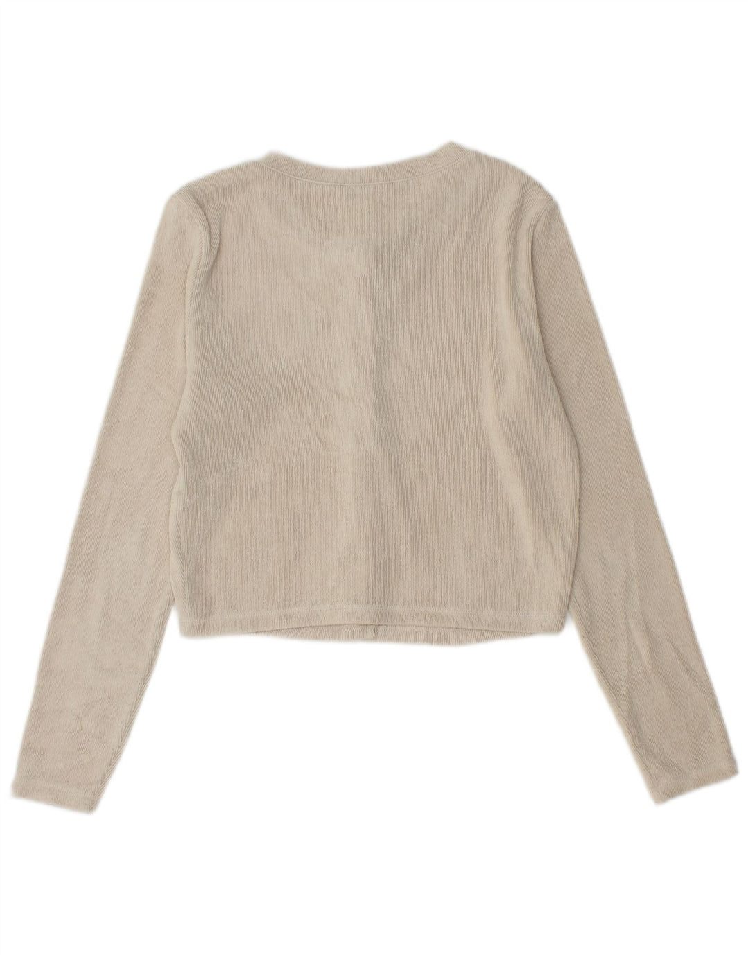 Zara Womens Crop Cardigan Sweater UK 12 Medium Beige