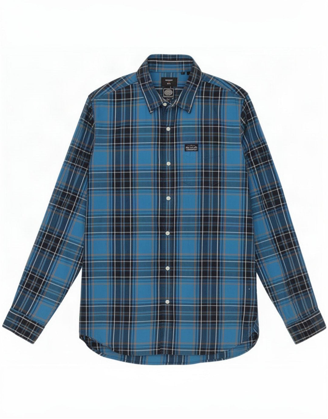 Superdry Flannelskjorte til mænd Large Blue Plaid