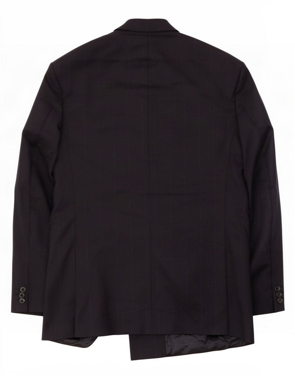 Marks & Spencer Herre Longline Blazer Jacket UK 42 Large Navy Blue Pinstripe