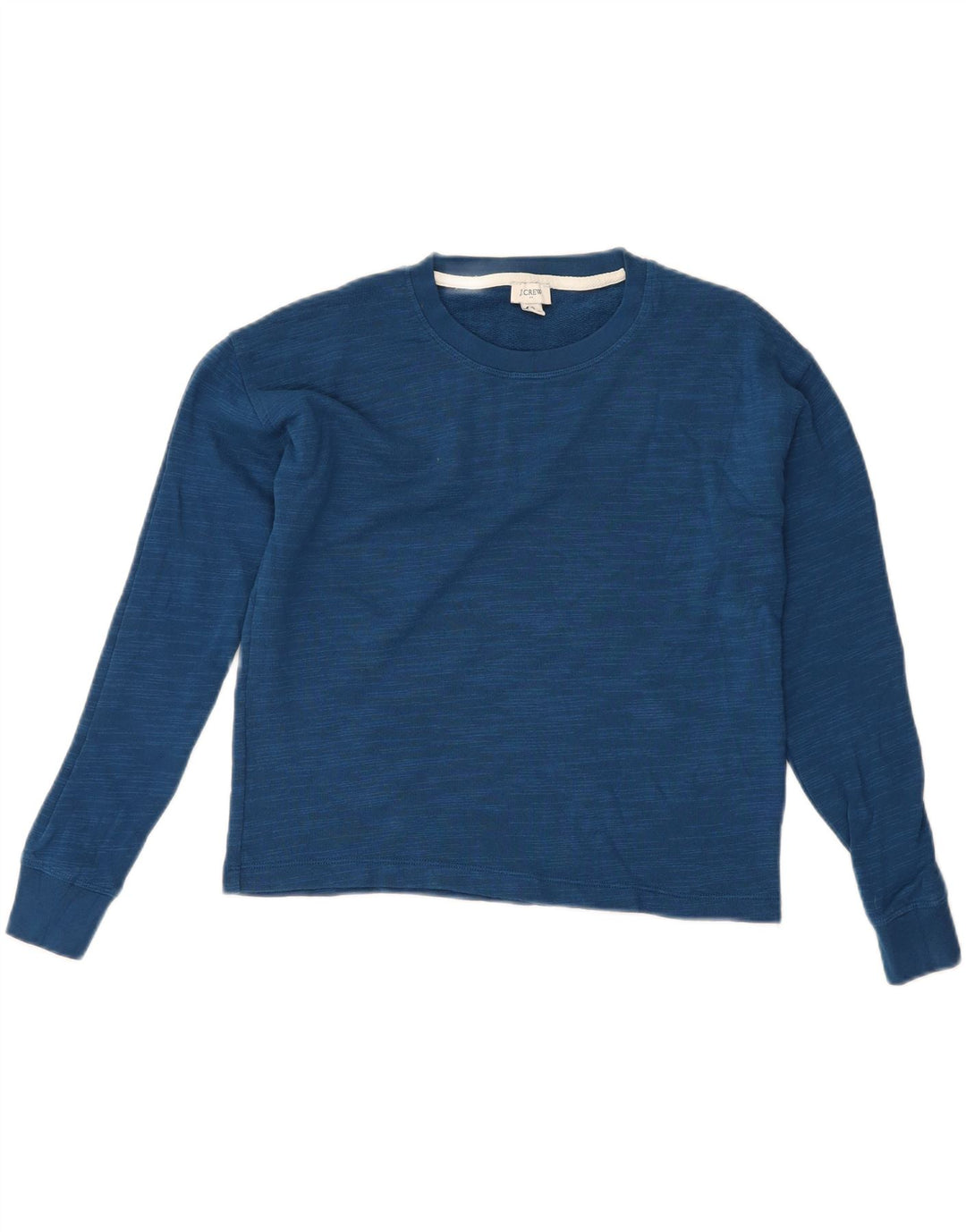 J. CREW Womens Oversized Sweatshirt Jumper UK 10 Small Blue Flecked Cotton Vintage J. Crew and Second-Hand J. Crew from Messina Hembry 