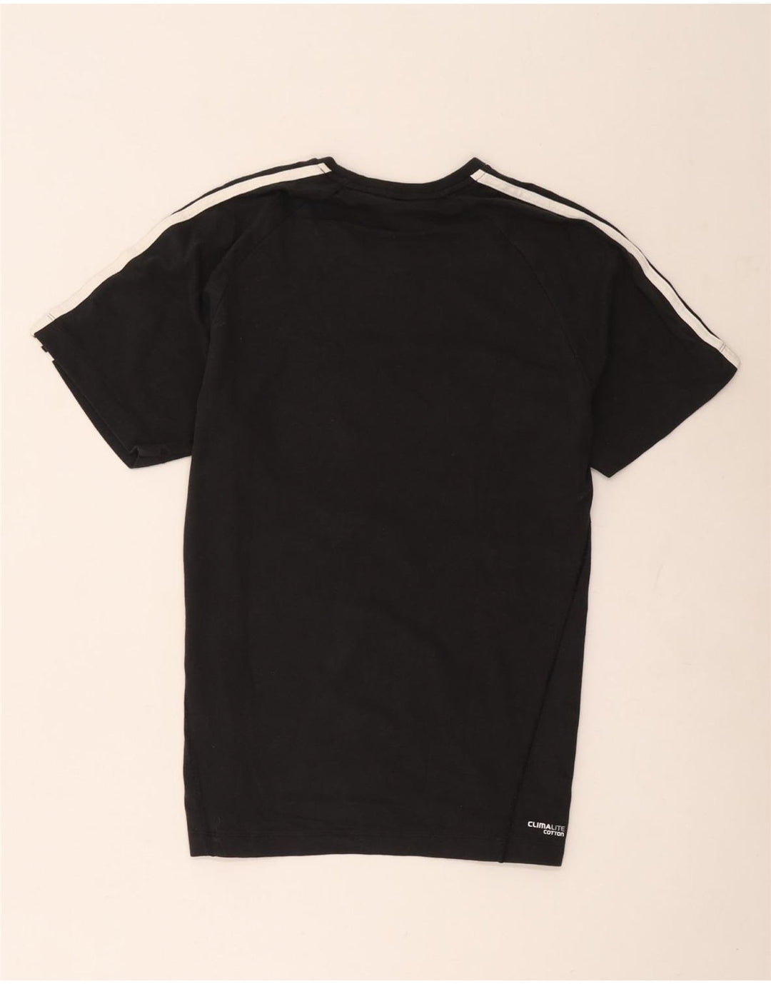 Adidas Herre Climalite T-Shirt Top Medium Sort Bomuld