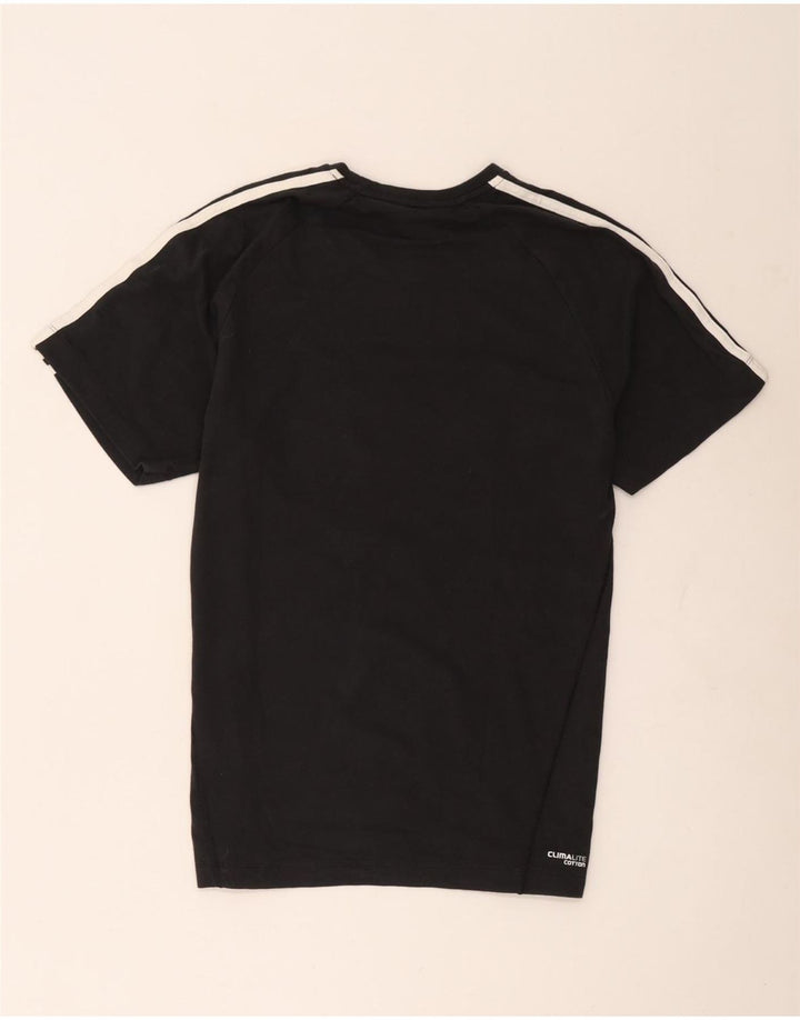 Adidas Herre Climalite T-Shirt Top Medium Sort Bomuld