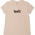 LEVI'S Dame Grafisk T-Shirt Top UK 12 Medium White