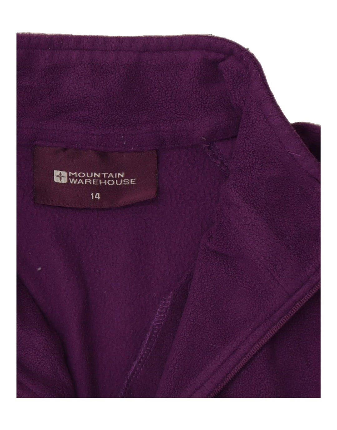 MOUNTAIN WAREHOUSE Womens Zip Neck Fleece Jumper UK 14 Medium Purple Vintage Mountain Warehouse and Second-Hand Mountain Warehouse from Messina Hembry 