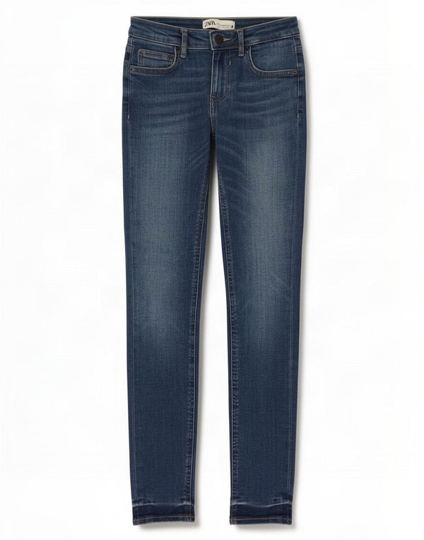 Zara Dame Skinny Jeans EU 34 2XS W24 L29 Blå Bomuld