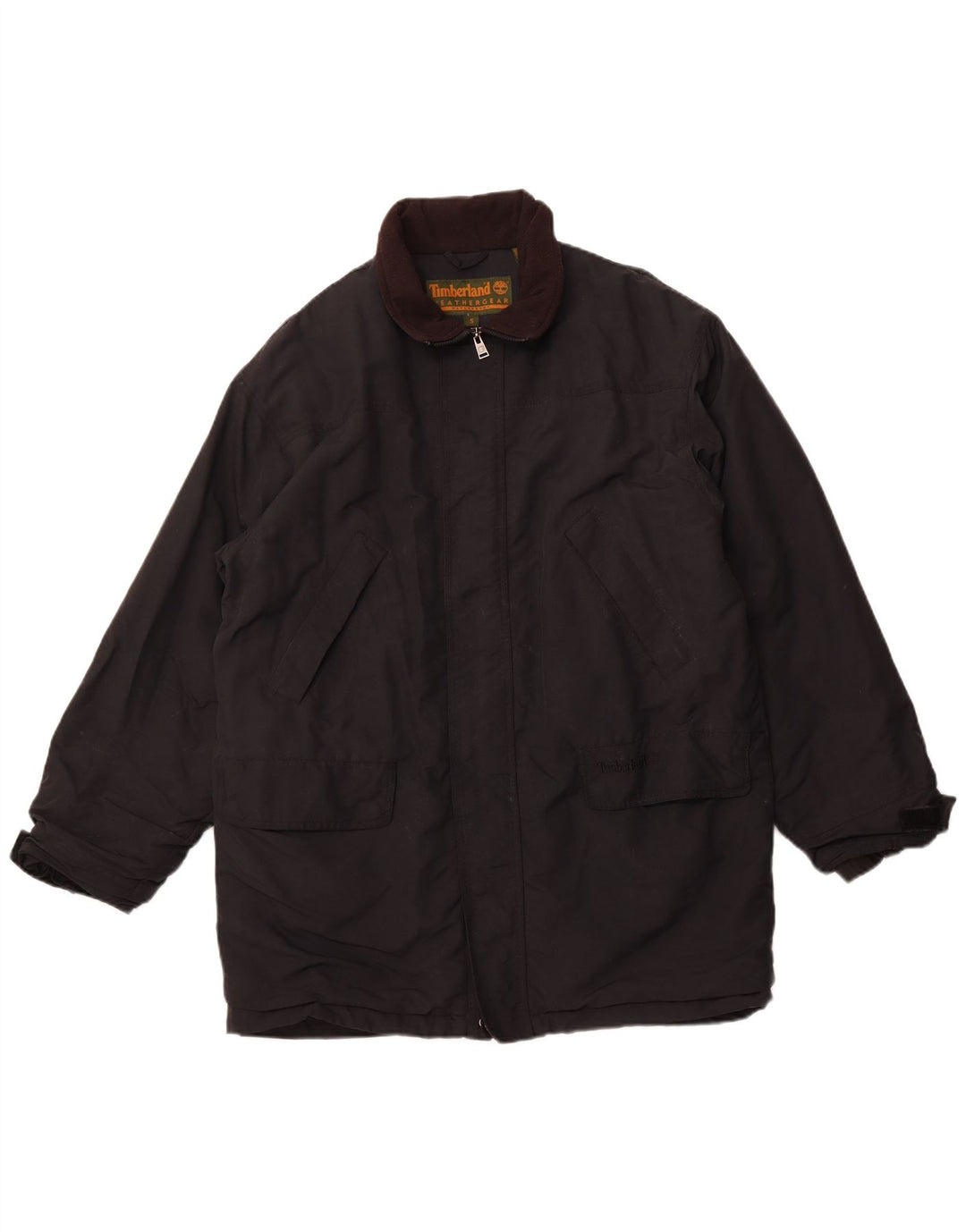 TIMBERLAND Herre Loose Fit Windbreaker Jacket UK 36 Small Black Nylon