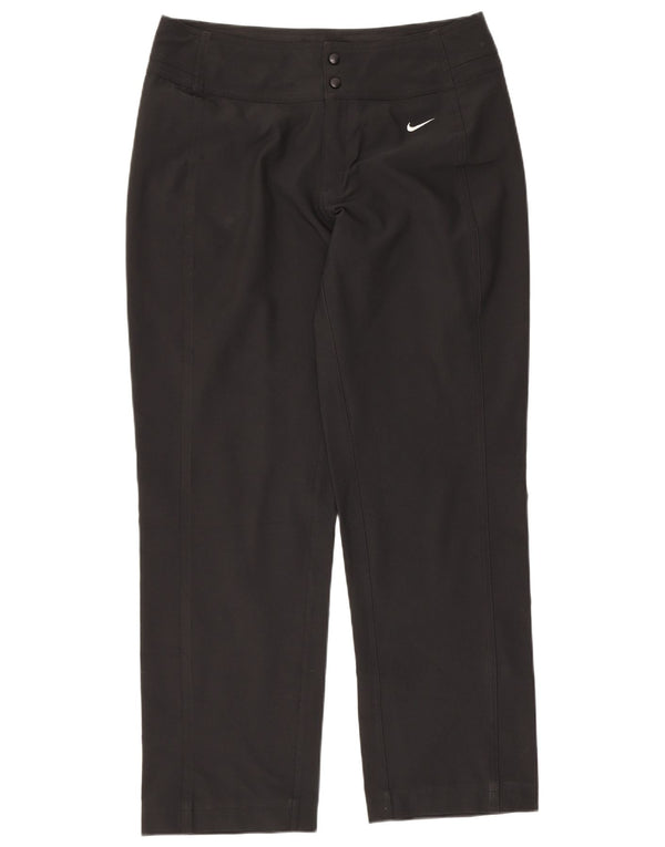 Nike lige fritidsbukser til kvinder UK 8/10 Small W29 L27 sort polyester