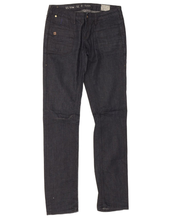 G-Star Dame 3301 Straight Jeans W31 L34 Marineblå Bomuld