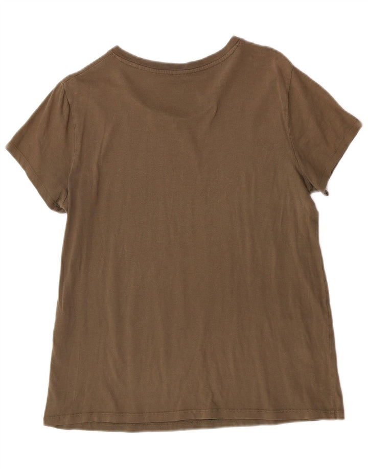Levi's Dame Grafisk T-Shirt Top UK 14 Medium Khaki