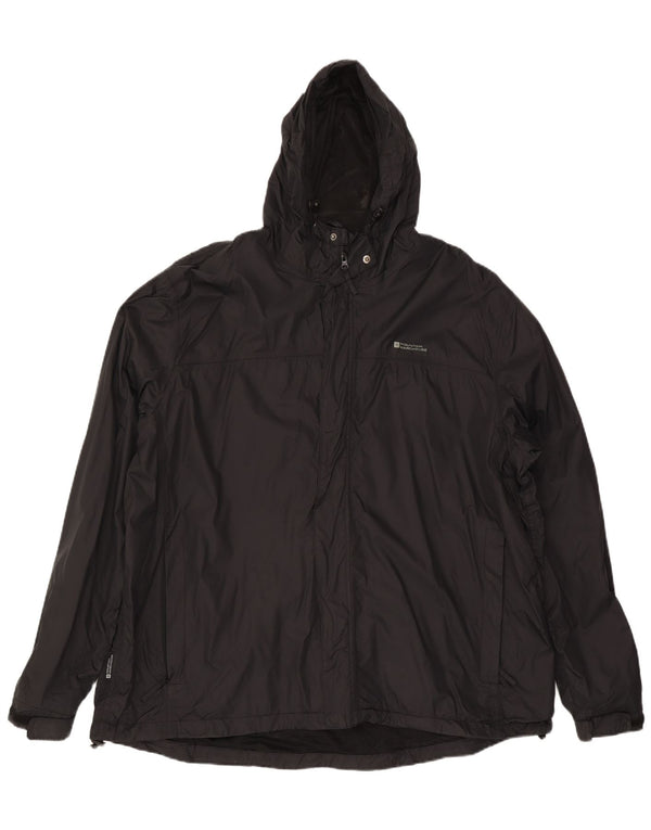 Mountain Warehouse Herre Hætte Regnjakke UK 46 3XL Sort Nylon