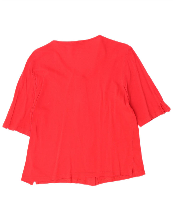 Sergio Tacchini Dame Kortærmet Bluse Top IT 48 XL Rød