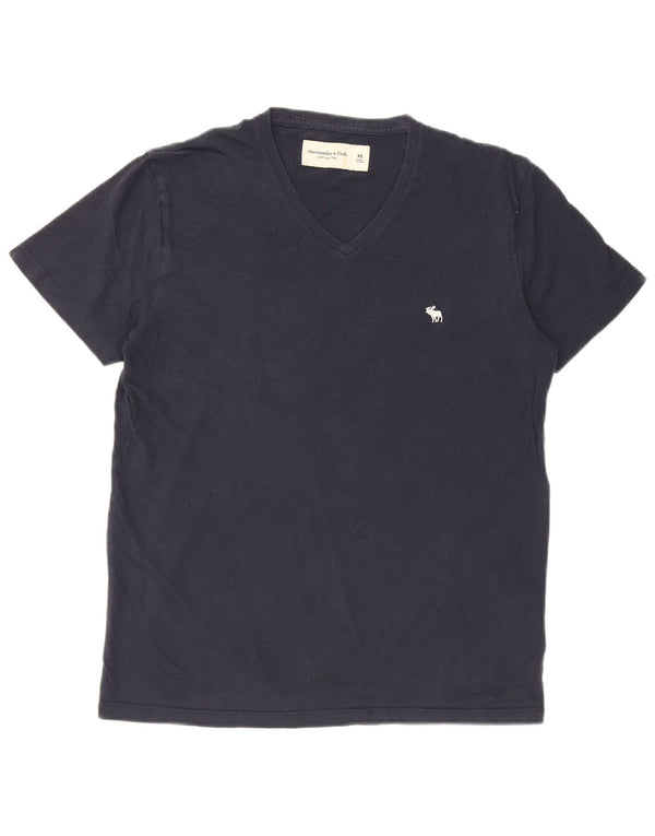 Abercrombie & Fitch Mens T-Shirt Top XS Navy Blue Cotton