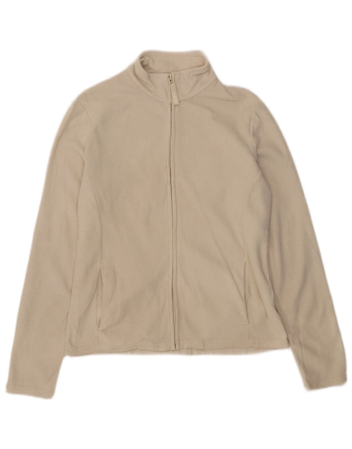 Marks & Spencer Fleecejakke til kvinder UK 12 Medium Beige Polyester
