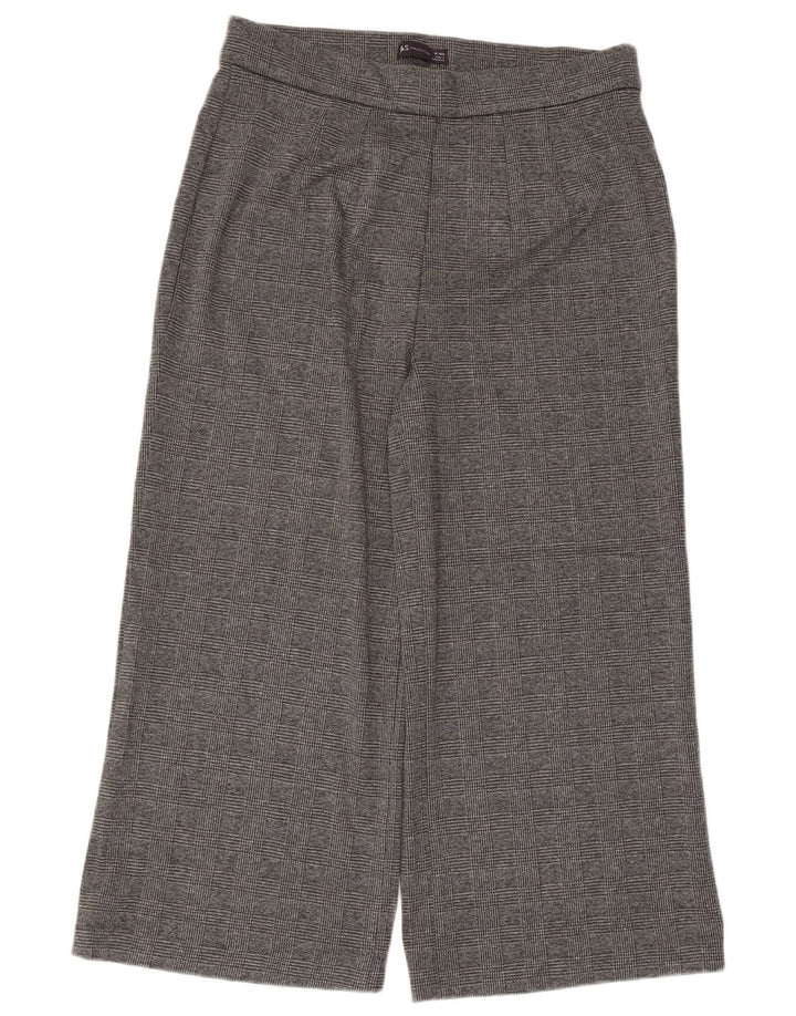Marks & Spencer Dame Cropped Trousers UK 16 Large W34 L24 Grå ternet