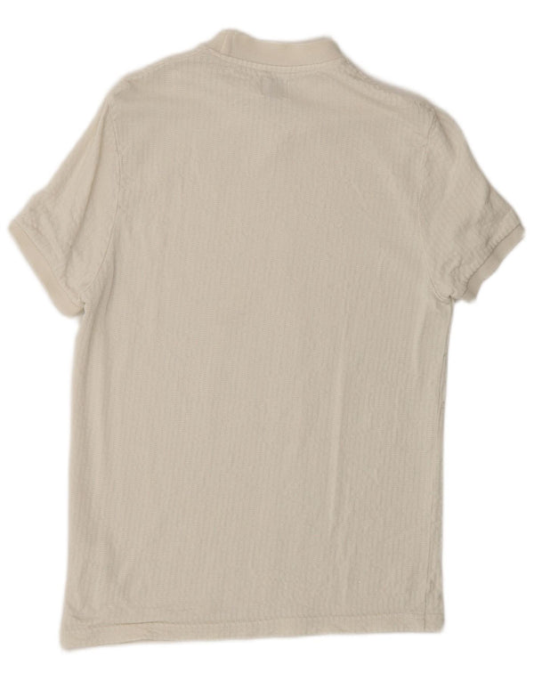 Zara Herre T-Shirt Top Lille Hvid Lyocell