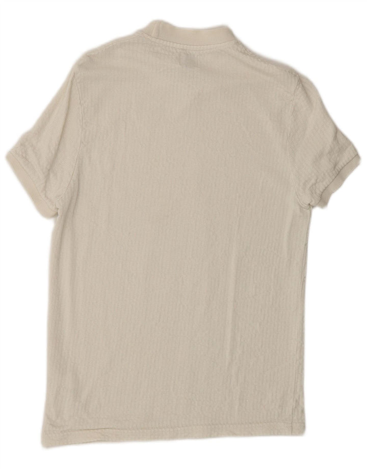 Zara Herre T-Shirt Top Lille Hvid Lyocell