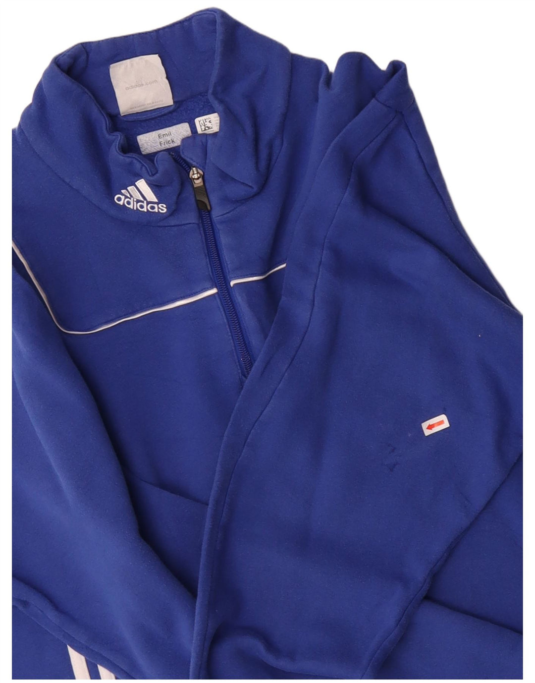 ADIDAS Sweatshirt med lynlås til mænd UK 48/50 XL Blå