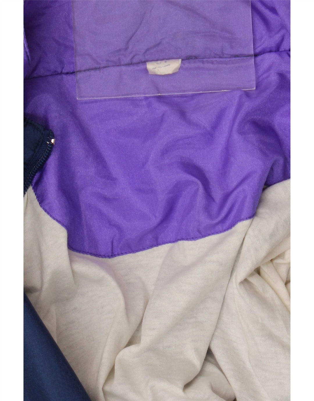 Vintage fuld træningsdragt til mænd Medium Navy Blue Colourblock Polyamid