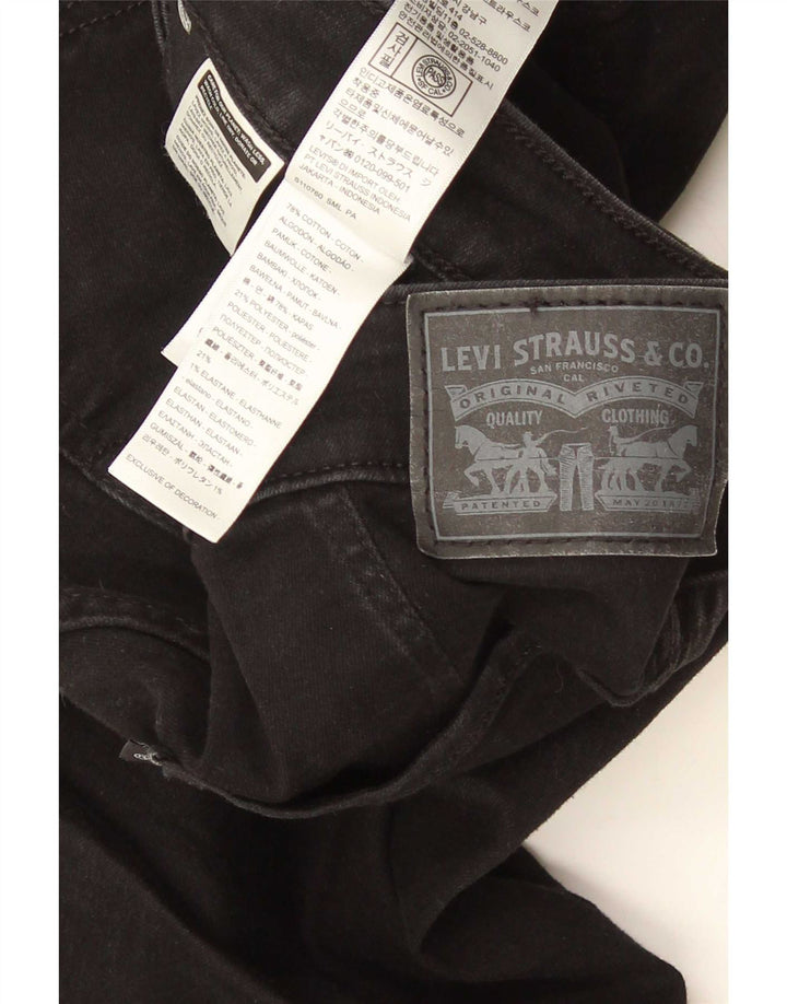Levi's Dame 712 Slim Jeans W28 L28 Sort Bomuld
