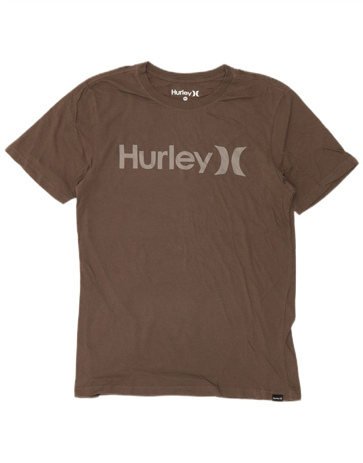 Hurley Herre Grafisk T-Shirt Top Medium Brun Bomuld