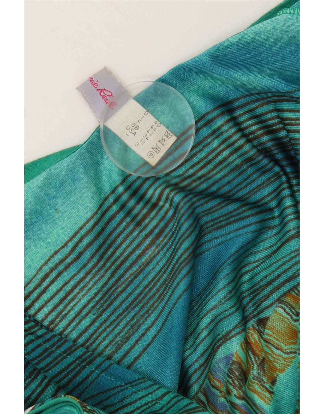 Vintage Jumpsuit til kvinder IT 44 Medium Green Floral Polyamid