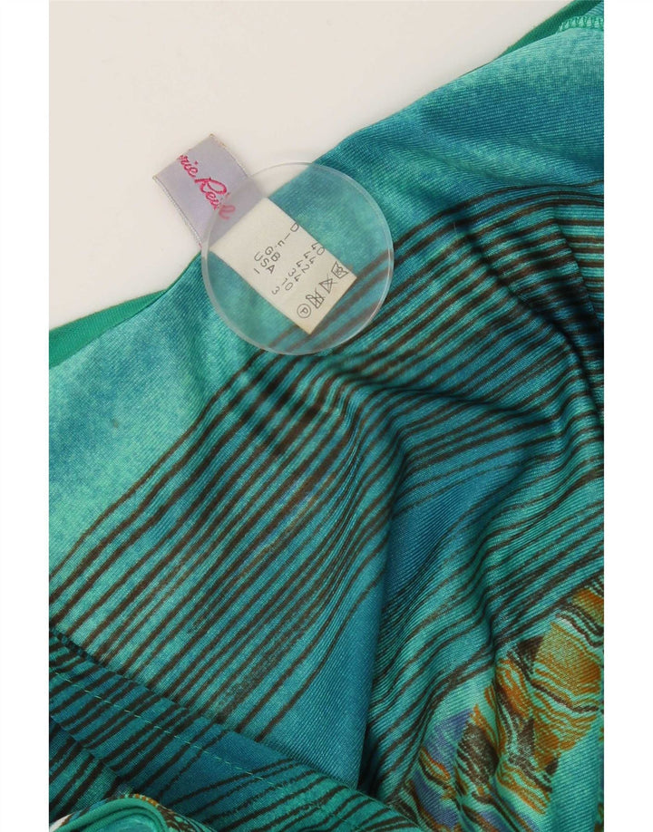 Vintage Jumpsuit til kvinder IT 44 Medium Green Floral Polyamid
