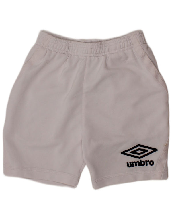 UMBRO Grafiske sportsshorts til drenge 8-9 år Hvide