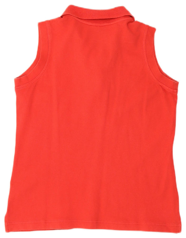 Champion Womens Sleeveless Polo Shirt UK 12 Medium Red