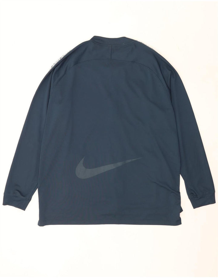 Nike Herre Dri Fit Grafisk træningsdragt Topjakke 2XL Navy Blue Colourblock