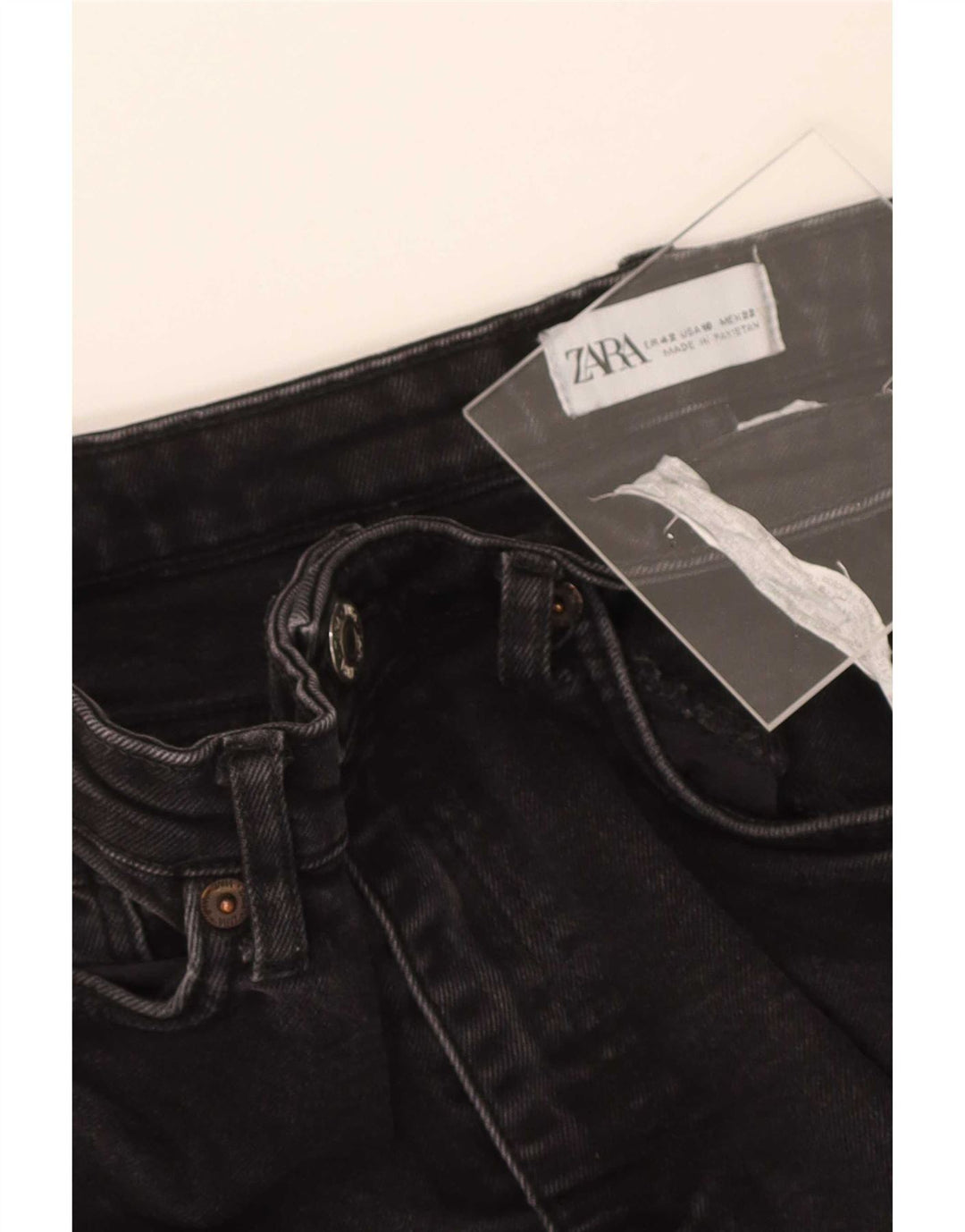 Zara Dame Flared Jeans EU 42 Large W32 L30 Sort Bomuld