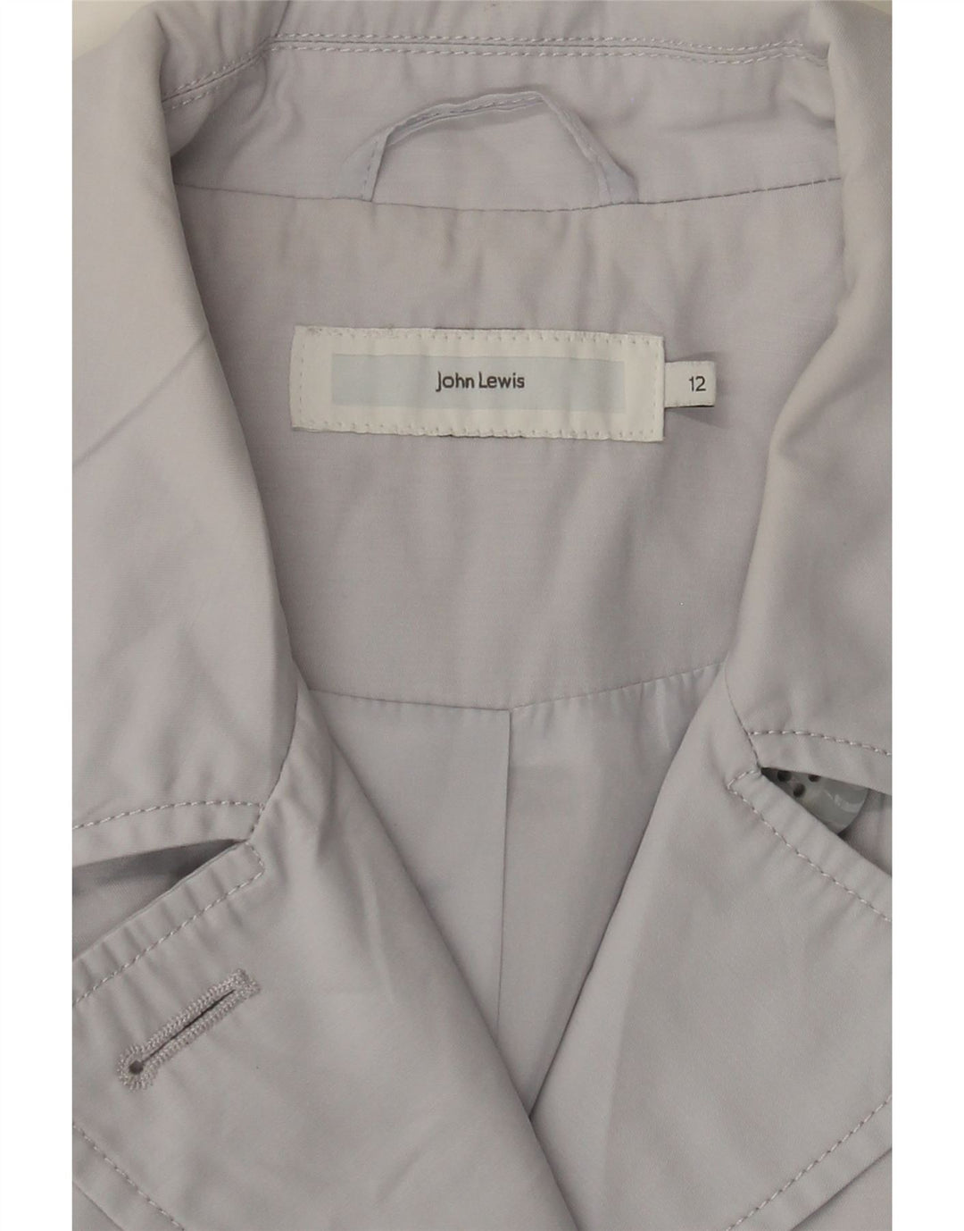 JOHN LEWIS Trench Coat til kvinder UK 12 Mellemgrå