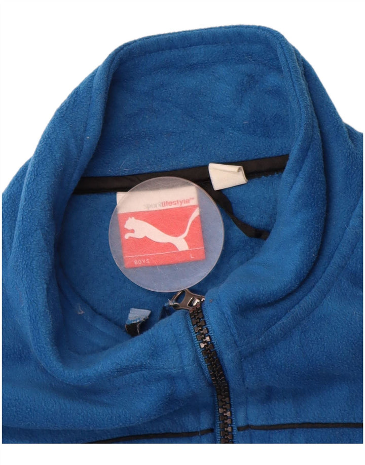 PUMA Fleecejakke til drenge 12-13 år Stor blå polyester